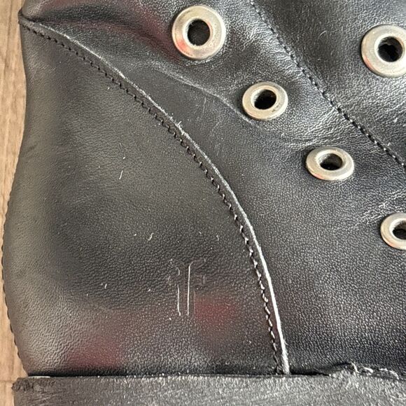 Frye Womens Diana Grommet Short Boot Black Leather Size 8.5 M - Picture 9 of 16